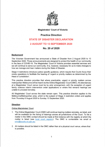 PD 20 of 2020 - State of Disaster Declaration